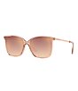 Color:Brown - Image 1 - Women's Zermatt Mirrored Square 61mm Polarized Sunglasses