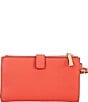 Color:Spiced Coral - Image 2 - Adele Double Zip Gold Tone Wristlet