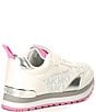 Color:White/Pink - Image 2 - MICHAEL Michael Kors Girls' Bille Dorian Metallic Detail Sneakers (Toddler)