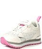 Color:White/Pink - Image 4 - MICHAEL Michael Kors Girls' Bille Dorian Metallic Detail Sneakers (Toddler)