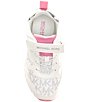 Color:White/Pink - Image 5 - MICHAEL Michael Kors Girls' Bille Dorian Metallic Detail Sneakers (Toddler)