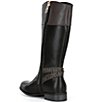 Color:Black/Chocolate - Image 3 - MICHAEL Michael Kors Girls' Finley Hamilton Leather Tall Riding Boots (Infant)