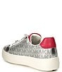 Color:Silver/Pink - Image 3 - MICHAEL Michael Kors Girls' Jordana Airin Glitter Logo Sneakers (Toddler)
