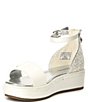 Color:White/Silver Glitter - Image 4 - MICHAEL Michael Kors Girls' Richie Glitter Platform Sandals (Toddler)