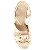 Color:Gold - Image 5 - MICHAEL Michael Kors Josie Metallic Knotted Ankle Strap Platform Dress Sandals
