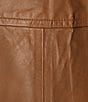 Color:Luggage - Image 3 - MICHAEL Michael Kors Genuine Lambskin Leather Moto Jacket