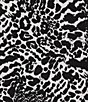 Color:White/Black - Image 4 - MICHAEL Michael Kors Plus Size Knit Modern Ocelot Printed Crew Neck Short Petal Sleeve Top