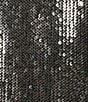 Color:Black/Silver - Image 3 - MICHAEL Michael Kors Sequin Fish Scale Knit Crew Neck Long Sleeve Sheath Dress