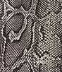 Color:Malachite Grey - Image 4 - MICHAEL Michael Kors Snakeskin Print Ruffle Trim Mock V-Neck Short Ruffled Cuff Sleeve Crepe Top