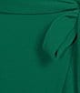 Color:Green - Image 4 - Flutter Sleeve Waist Tie Ruffle Flounce Fit-And-Flare Mini Dress