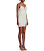 Color:Iridescent - Image 3 - Sleeveless Sequin On Velvet Deep V-Neckline Side Slit Bodycon Dress