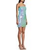 Color:Aqua Marine - Image 3 - Strapless Paillette Sequin Mini Dress
