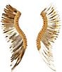 Color:Gold - Image 1 - Madeline Gold Linear Statement Earrings