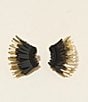 Color:Black/Gold - Image 2 - Mini Madeline Gold Statement Stud Earrings