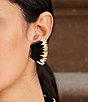 Color:Black/Gold - Image 3 - Mini Madeline Gold Statement Stud Earrings