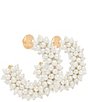 Color:White - Image 1 - Taylor Mini Pearl Hoop Earrings