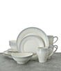 Color:Grey - Image 2 - Swirl Ombre Grey 16-Piece Dinnerware Set