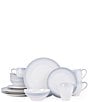 Color:Grey - Image 1 - Swirl Ombre Grey 16-Piece Dinnerware Set