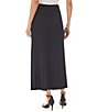 Color:Black - Image 2 - Soft Knit Pleated Pull-On Maxi Skirt