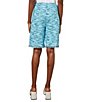 Color:Dew Blue/Haze/Black/White - Image 2 - Soft Knit Tweed Elastic No-Roll Waist Fringe Trim Coordinating Bermuda Shorts