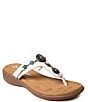 Color:White - Image 1 - Brecca Leather Thong Sandals