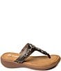 Color:Pewter - Image 2 - Brecca Leather Thong Sandals