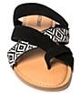 Color:Black Geo Multi - Image 4 - Faribee Banded Thong Flat Sandals