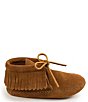 Color:Brown - Image 2 - Kids' Suede Fringe Softsole Boots (Toddler)