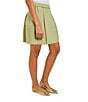 Color:Clover/Green/Multi - Image 3 - Tweed Knit Printed Inverted-Pleated Pull-On Mini Skirt