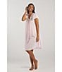 Color:Pink - Image 3 - Silk Essence Solid Short Nightgown