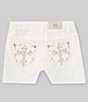 Color:White - Image 1 - Big Girls 7-16 Embroidered Cross Pocket Shorts