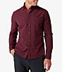 Color:Garnet - Image 1 - City Flannel Performance Stretch Houston Plaid Long Sleeve Woven Shirt