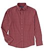 Color:Garnet - Image 3 - City Flannel Performance Stretch Houston Plaid Long Sleeve Woven Shirt