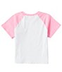 Color:White Bubblegum Pink - Image 2 - Big Girls 7-16 Short Sleeve Doll Silhouette Graphic Raglan T-Shirt