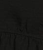 Color:Black - Image 4 - Cold Shoulder Ruffle Hem Crop Top