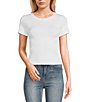 Color:White - Image 1 - Seamless Short Sleeve T-Shirt