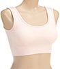 Color:Peach Whip - Image 1 - Scoop Neck Seamless Sports Bra