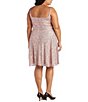 Color:Rose - Image 2 - Plus Sleeveless Adjustable Spaghetti Straps Short Sequin Skater Dress