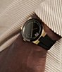 Color:Black - Image 4 - Bold Men's Black Gold Swiss Quartz Fusion Watch