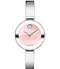 Color:Silver - Image 1 - Bold Women's Quartz Analog Stainless Steel Bangle Watch