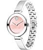 Color:Silver - Image 2 - Bold Women's Quartz Analog Stainless Steel Bangle Watch