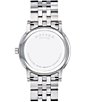 Color:Silver - Image 3 - Museum Classic Link Bracelet Watch with Diamond Detail