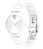 Color:White - Image 2 - Women's Bold 2.0 Quartz Analog White Ceramic Bracelet Watch