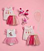 Color:Pink - Image 3 - Baby Girls 12-18 Months Flutter-Sleeve One Birthday Tunic & Glitter Mesh Tutu Set