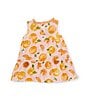 Color:Orange - Image 2 - Baby Girls 12-18 Months Sleeveless Orange-Printed A-Line Dress