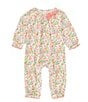 Color:Multi - Image 1 - Baby Girls 3-12 Months Long Sleeve Ditsy Floral Printed Coverall