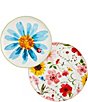 Color:Multi - Image 1 - Botanica Floral Nested Platters, Set of 2