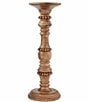 Color:Brown - Image 3 - Pine Hill Collection Beaded Wood Candlesticks