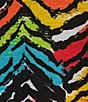 Color:Chevron Multi - Image 4 - Chevron Print Slub Knit Boat Neck 3/4 Sleeve Drawstring Hem Top