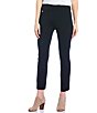 Color:Black - Image 1 - Slimsation® by Multiples Petite Size Solid Pull-On Easy Fit Knit Straight Leg Ankle Pants